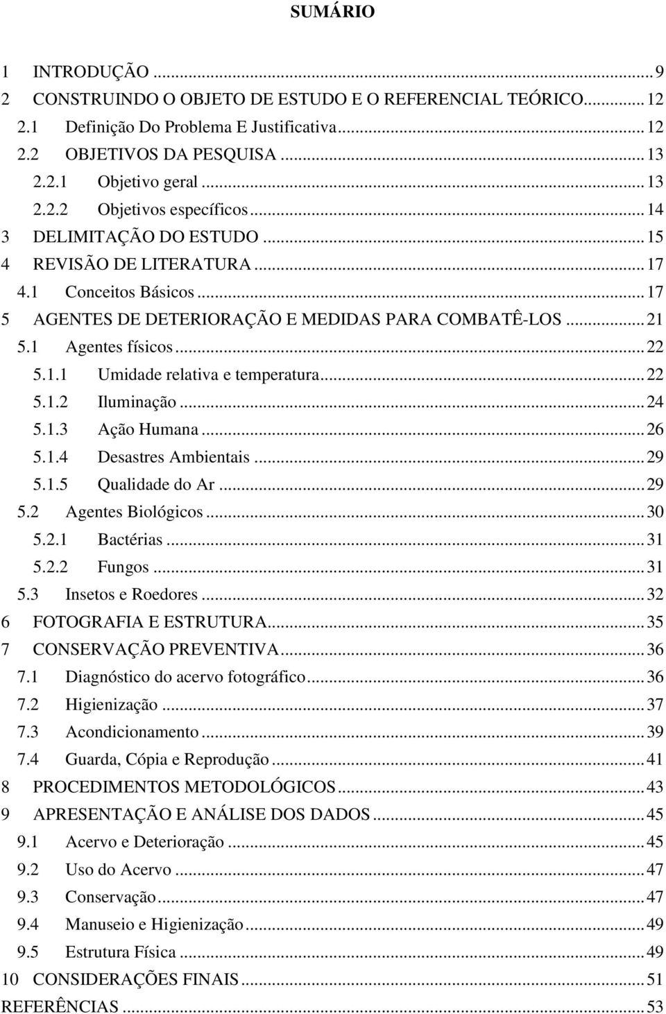 .. 22 5.1.2 Iluminação... 24 5.1.3 Ação Humana... 26 5.1.4 Desastres Ambientais... 29 5.1.5 Qualidade do Ar... 29 5.2 Agentes Biológicos... 30 5.2.1 Bactérias... 31 5.2.2 Fungos... 31 5.3 Insetos e Roedores.