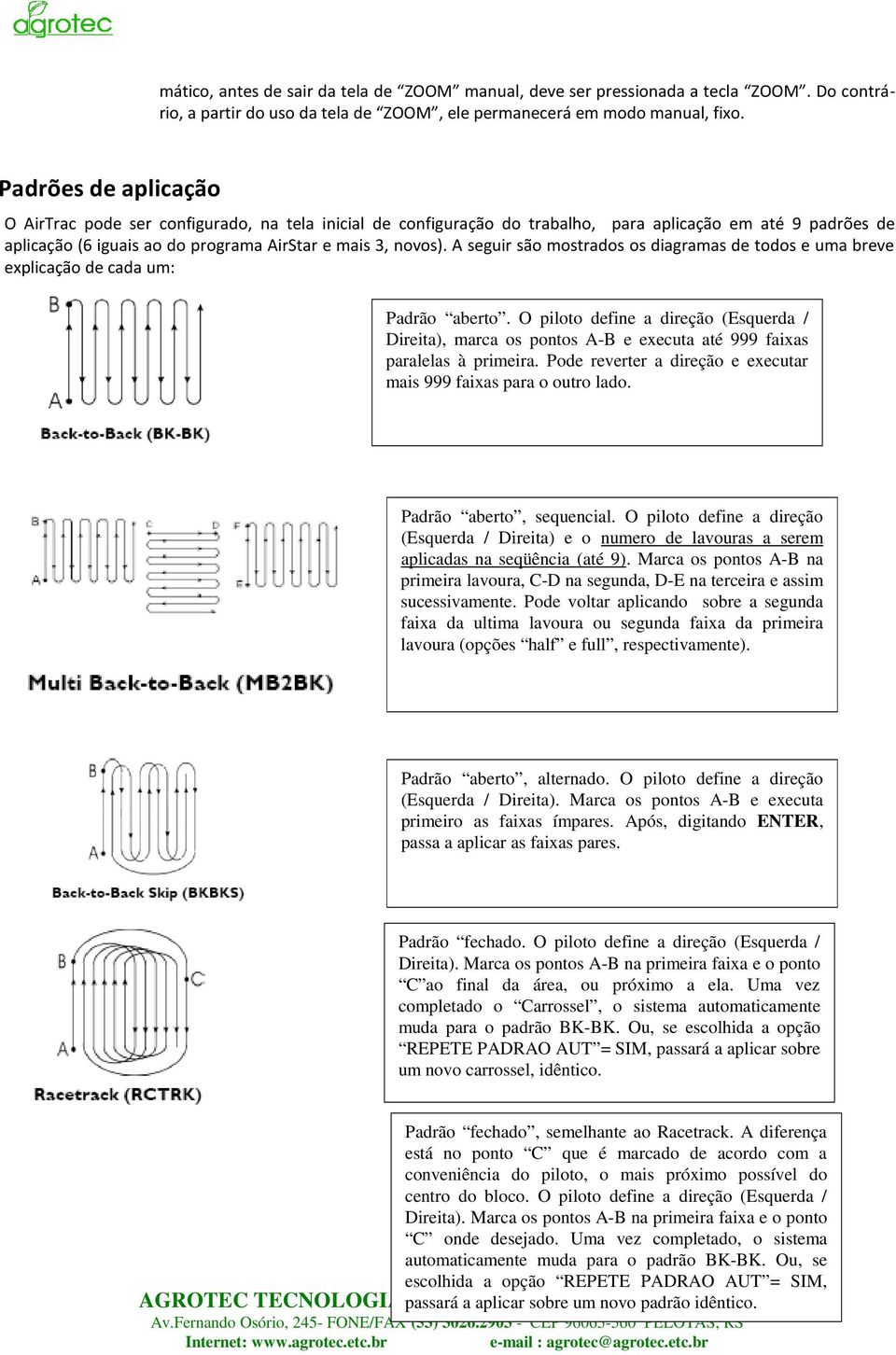 A seguir são mostrados os diagramas de todos e uma breve explicação de cada um: Padrão aberto.