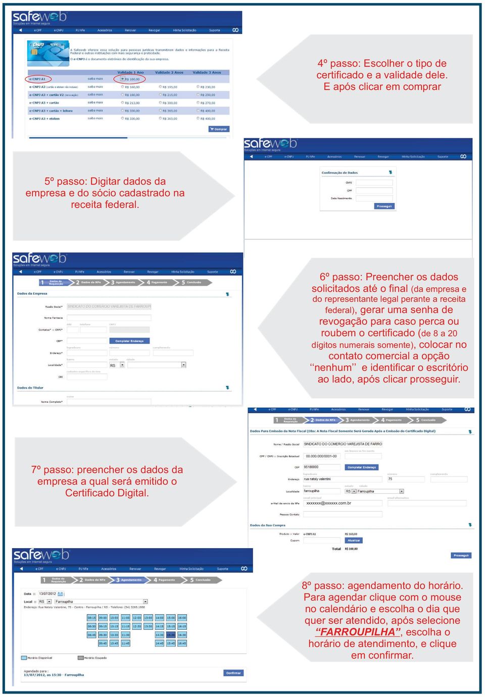 dígitos numerais somente), colocar no contato comercial a opção nenhum e identificar o escritório ao lado, após clicar prosseguir.