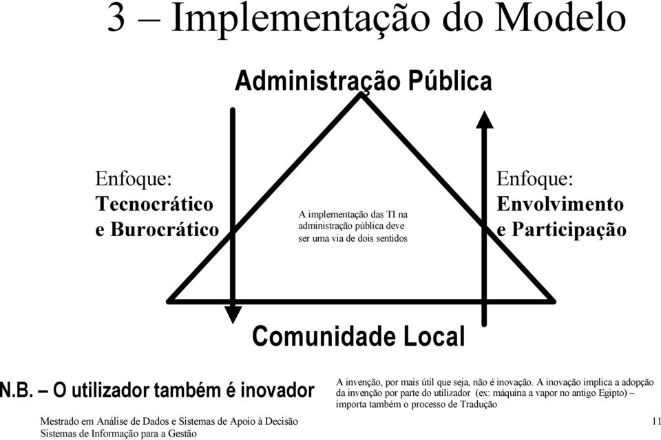 B. O utilizador também é inovador A invenção, por mais útil que seja, não é inovação.