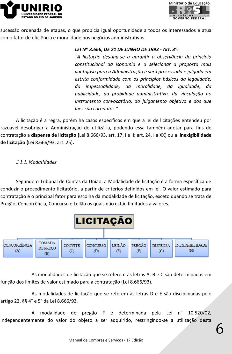 3º: A licitação destina-se a garantir a observância do princípio constitucional da isonomia e a selecionar a proposta mais vantajosa para a Administração e será processada e julgada em estrita