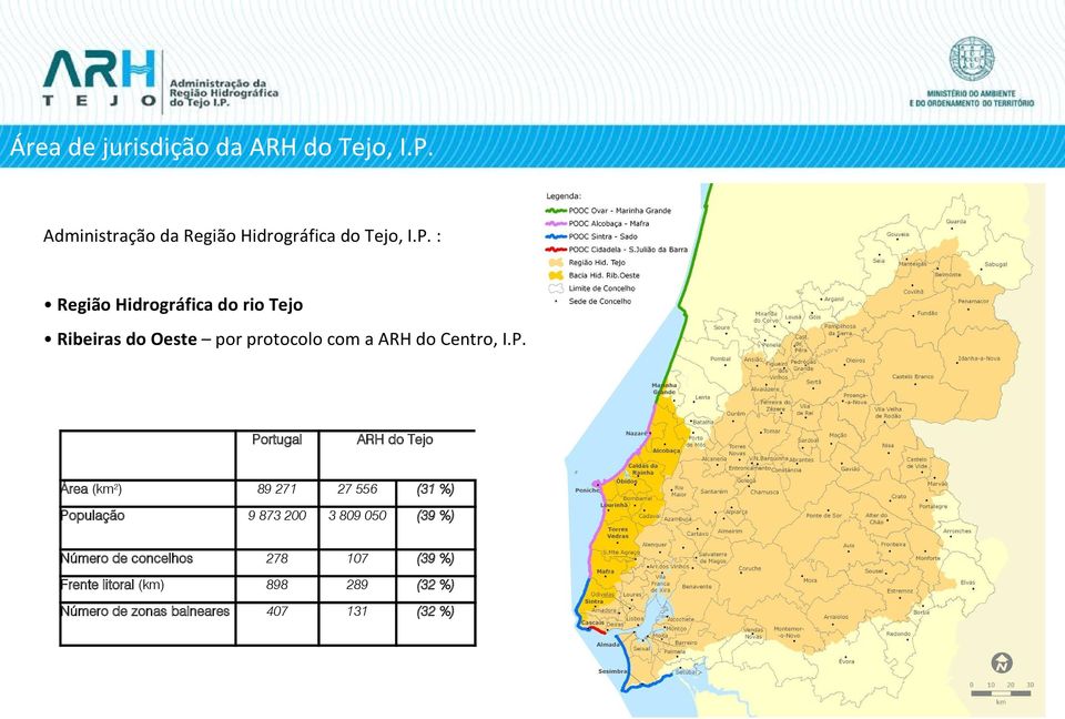 : Região Hidrográfica do rio Tejo Ribeiras do Oeste por protocolo com a ARH do Centro, I.P.
