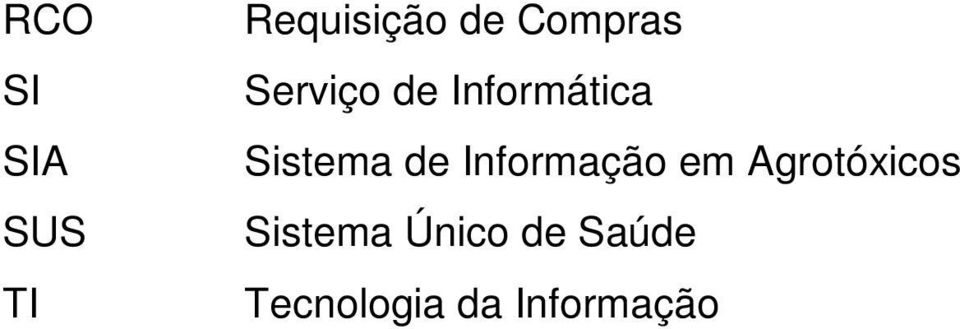 Sistema de Informação em Agrotóxicos