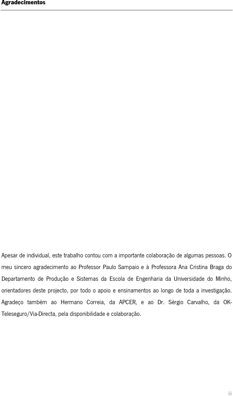 Escola de Engenharia da Universidade do Minho, orientadores deste projecto, por todo o apoio e ensinamentos ao longo de toda a