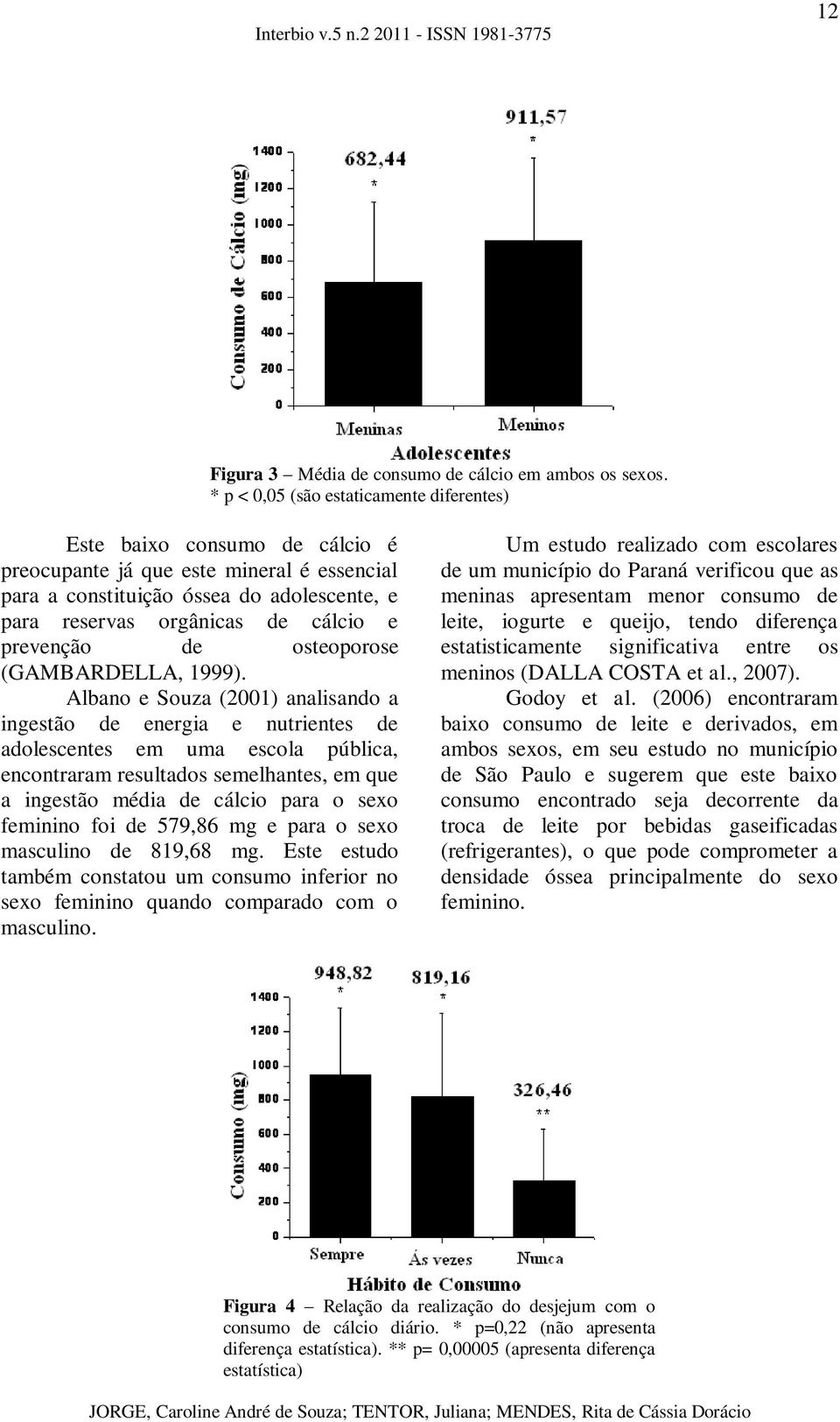 prevenção de osteoporose (GAMBARDELLA, 1999).