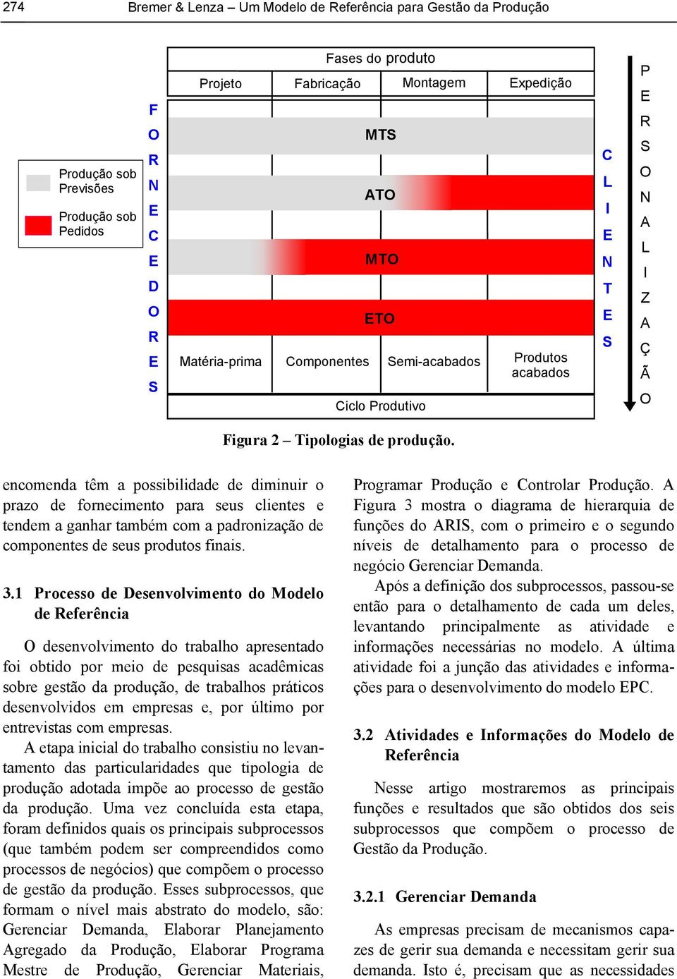 encomenda têm a possibilidade de diminuir o prazo de fornecimento para seus clientes e tendem a ganhar também com a padronização de componentes de seus produtos finais. 3.