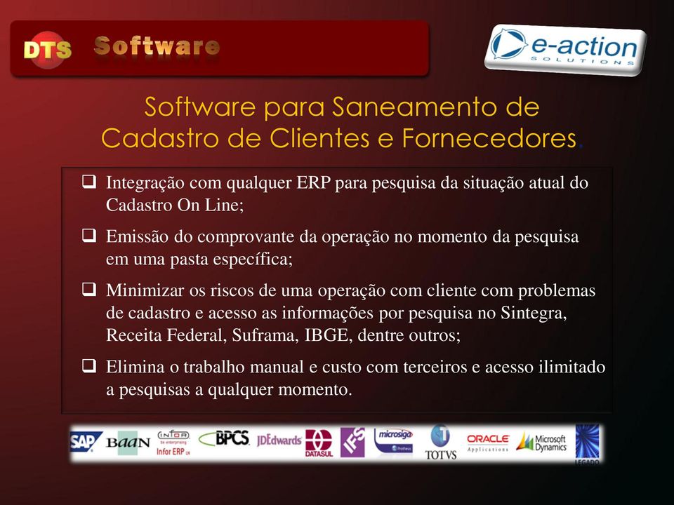 de uma operação com cliente com problemas de cadastro e acesso as informações por pesquisa no Sintegra, Receita Federal,