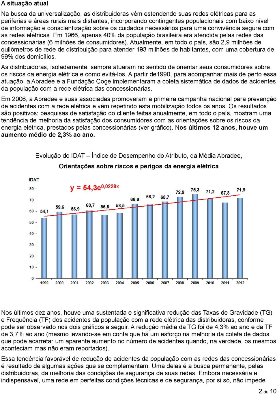 Em 1966, apenas 40% da população brasileira era atendida pelas redes das concessionárias (6 milhões de consumidores).