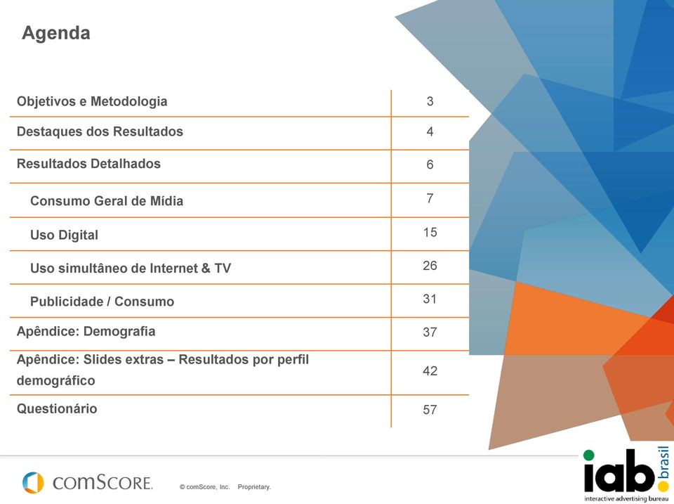 Internet & TV 26 Publicidade / onsumo 31 Apêndice: Demografia 37 Apêndice: