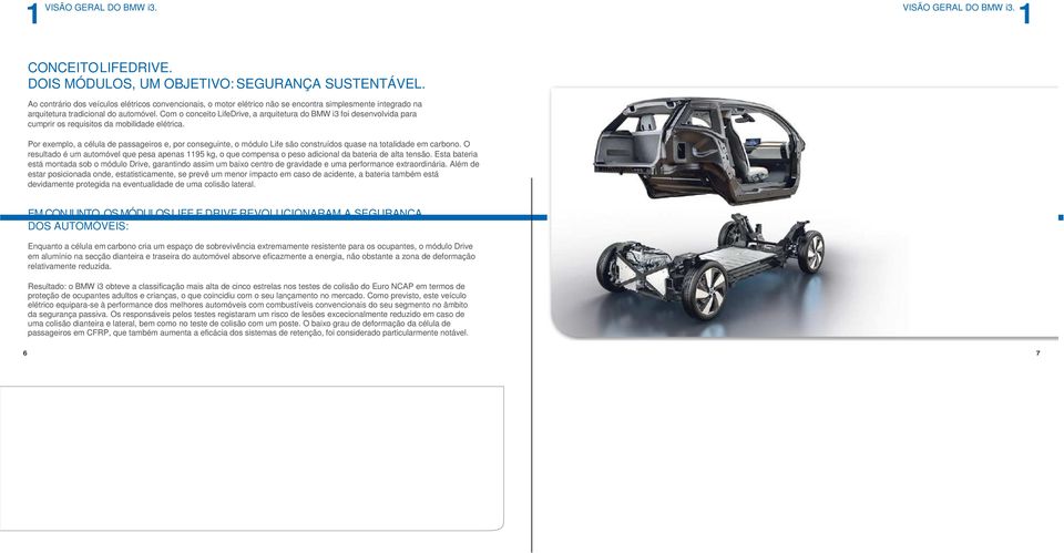 Com o conceito LifeDrive, a arquitetura do BMW i3 foi desenvolvida para cumprir os requisitos da mobilidade elétrica.