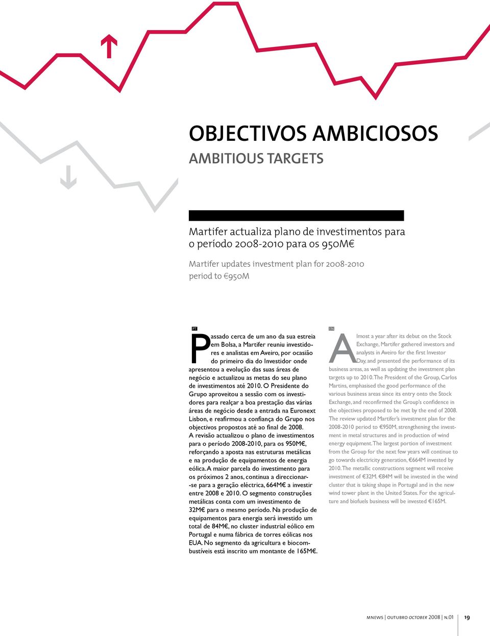 metas do seu plano de investimentos até 2010.