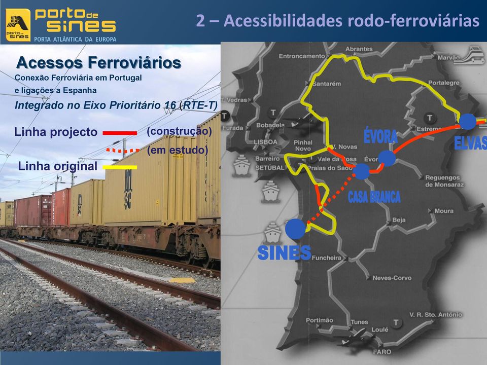 2 Acessibilidades rodo-ferroviárias Linha projecto Linha