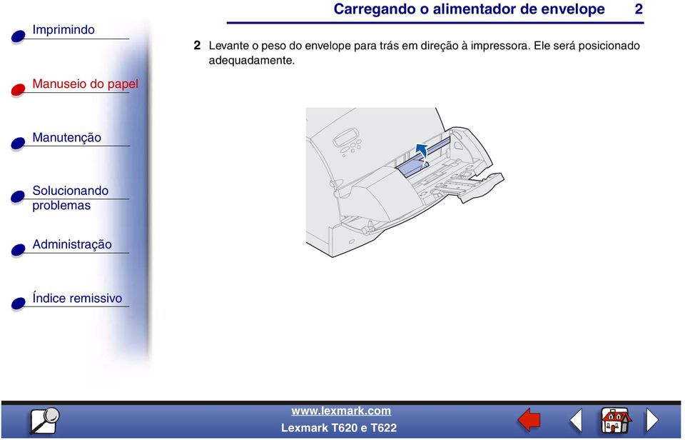 direção à impressora.