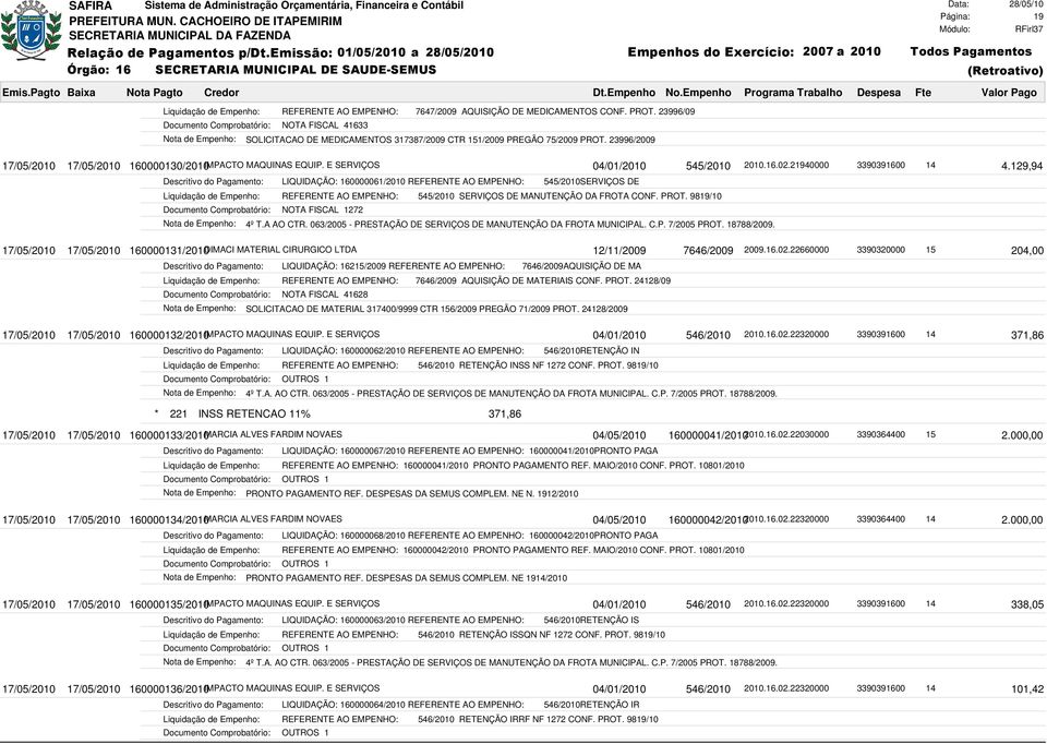 E SERVIÇOS 04/01/2010 545/2010 2010.16.02.21940000 3390391600 14 4.