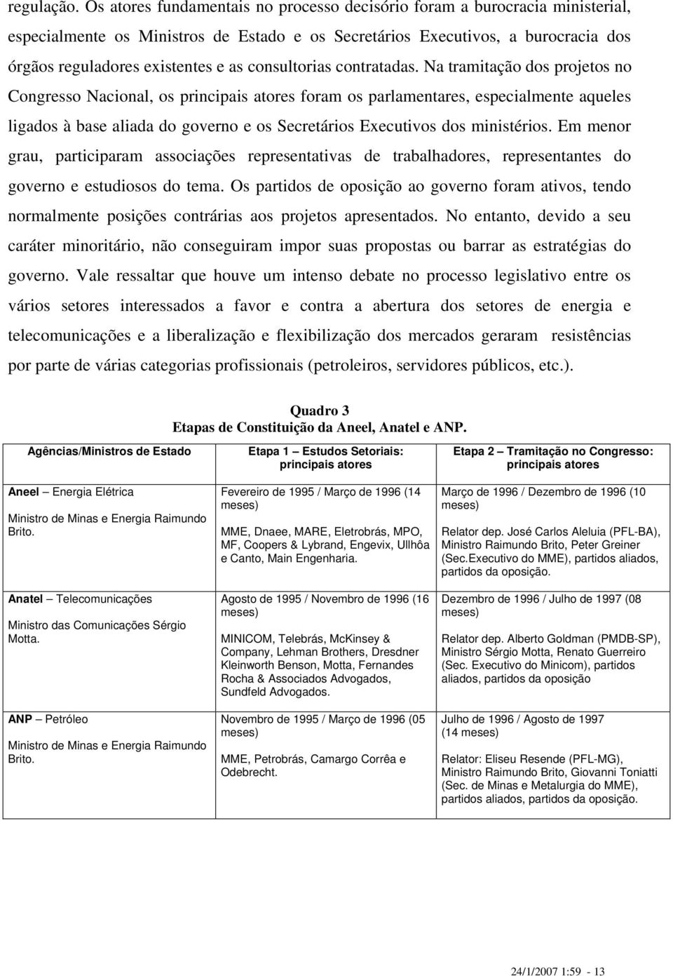 consultorias contratadas.