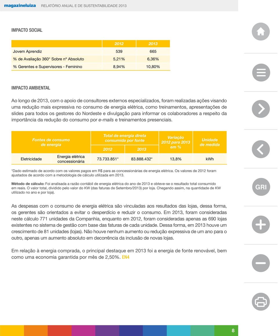 Nordeste e divulgação para informar os colaboradores a respeito da importância da redução do consumo por e-mails e treinamentos presenciais.