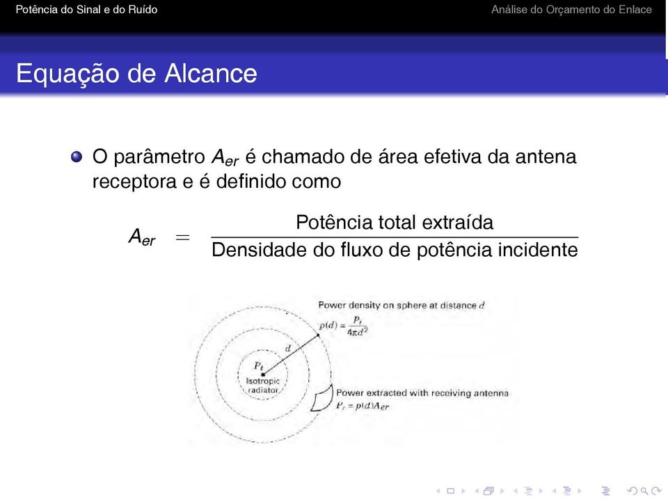 receptora e é definido como A er =