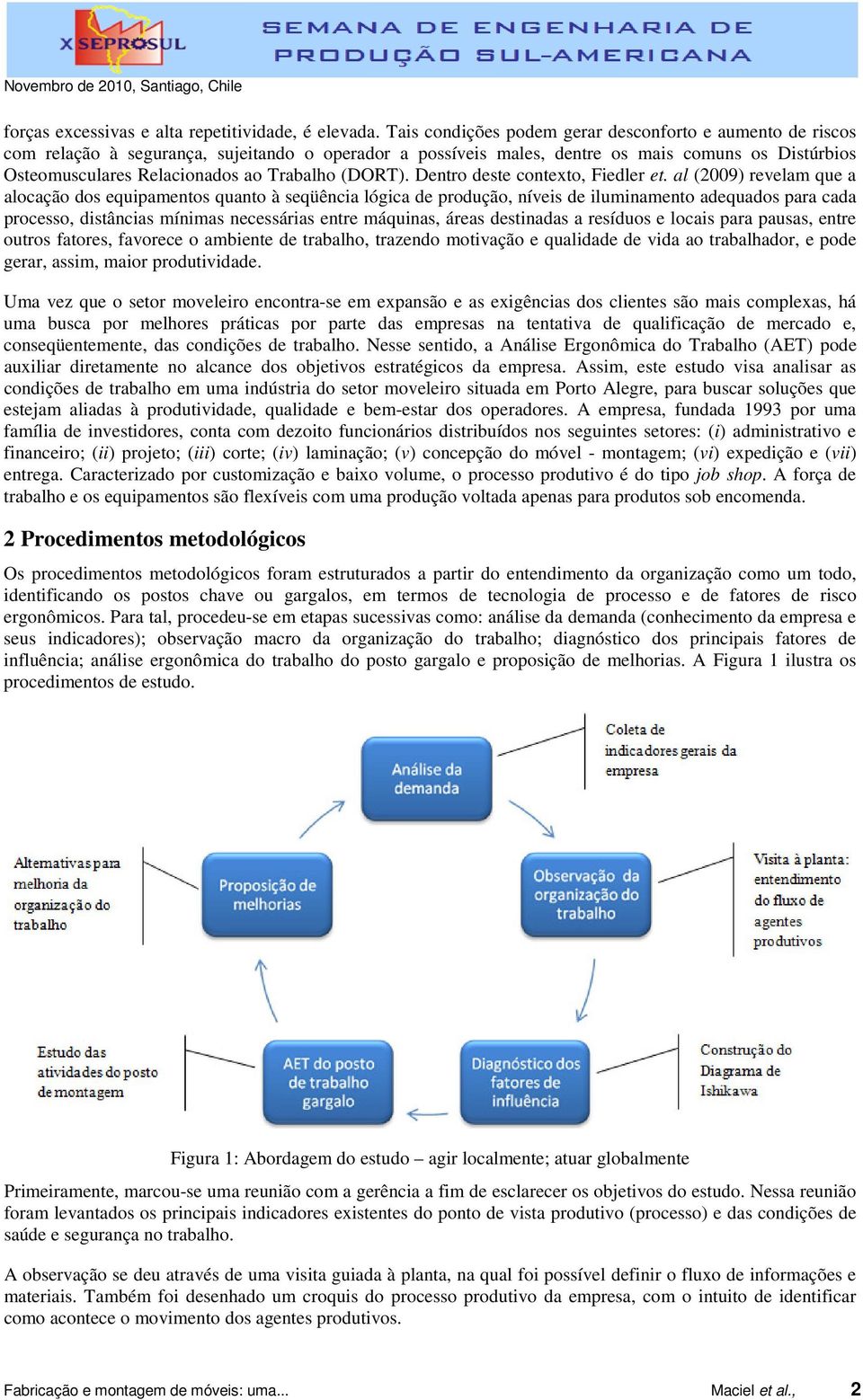 Trabalho (DORT). Dentro deste contexto, Fiedler et.