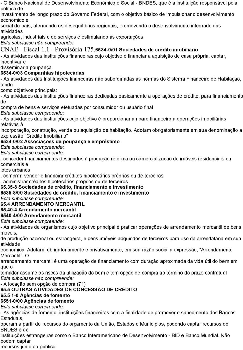 exportações CNAE - Fiscal 1.1 - Provisória 175.