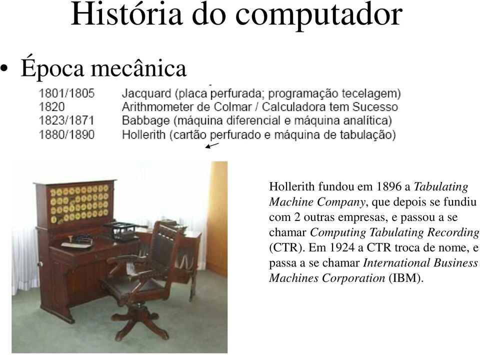 passou a se chamar Computing Tabulating Recording (CTR).