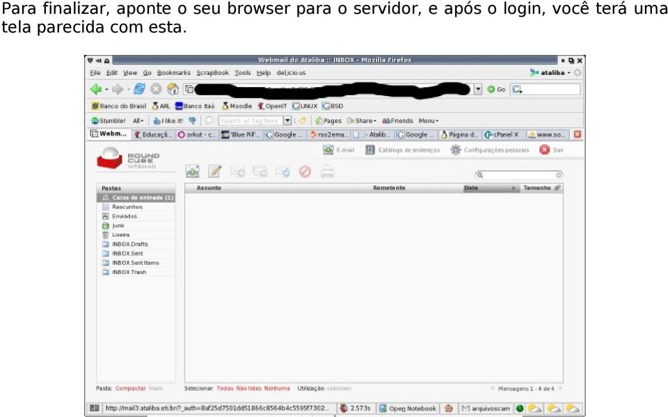 servidor, e após o login,