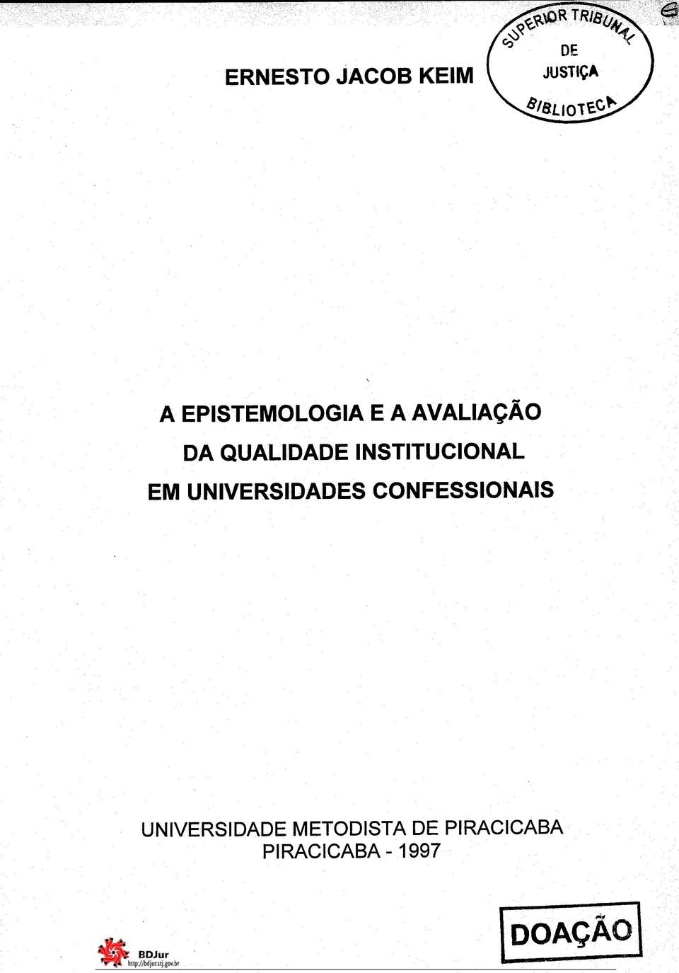 UNIVERSIDADES CONFESSIONAIS UNIVERSIDADE