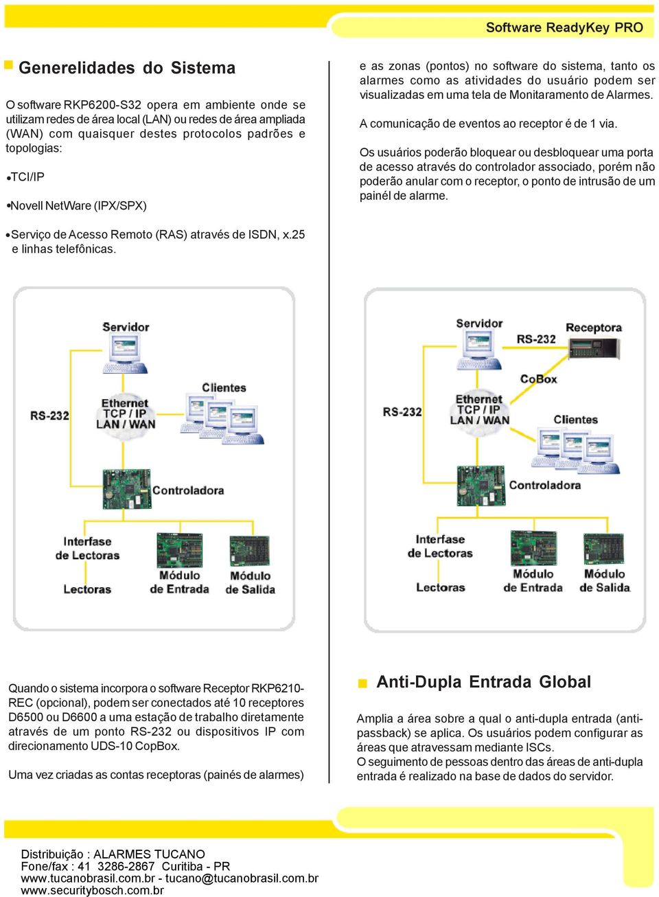 A comunicação de eventos ao receptor é de 1 via.