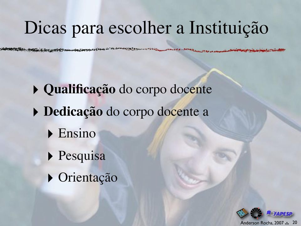 Qualificação do corpo docente!