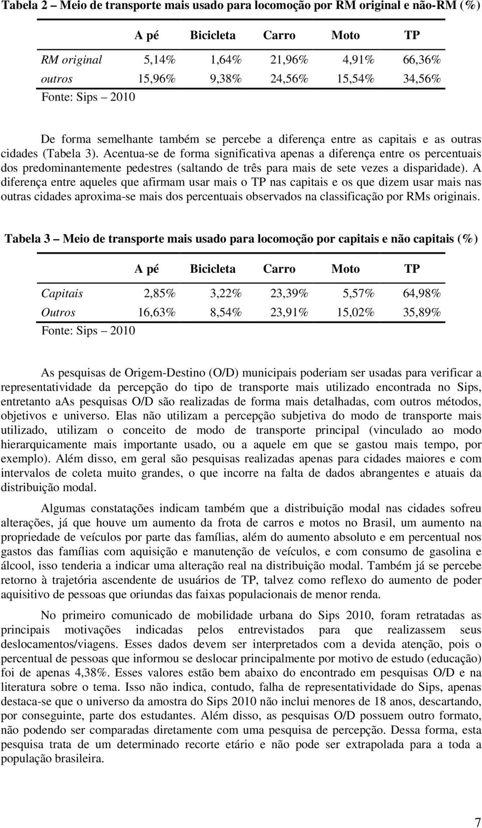 Acentua-se de forma significativa apenas a diferença entre os percentuais dos predominantemente pedestres (saltando de três para mais de sete vezes a disparidade).