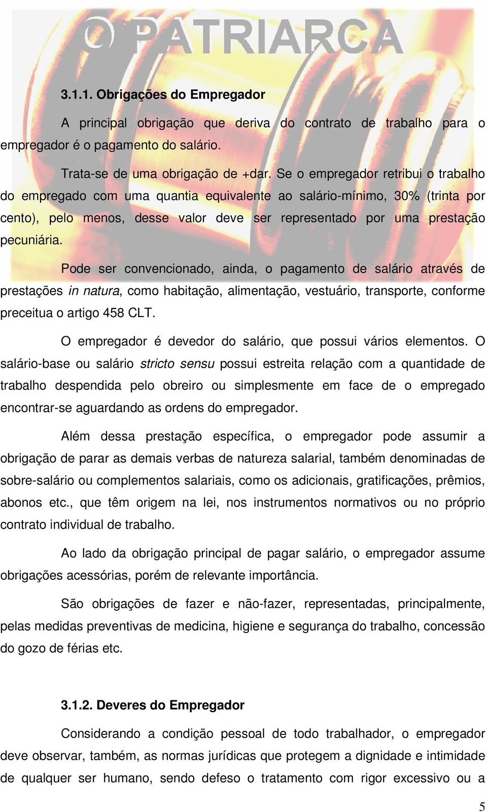 Pode ser convencionado, ainda, o pagamento de salário através de prestações in natura, como habitação, alimentação, vestuário, transporte, conforme preceitua o artigo 458 CLT.