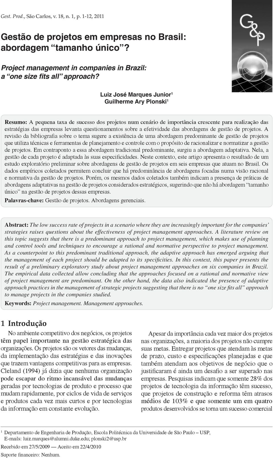 sobre a efetividade das abordagens de gestão de s.