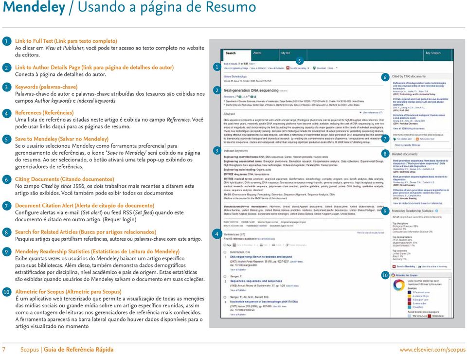 5 6 Keywords (palavras-chave) Palavras-chave de autor e palavras-chave atribuídas dos tesauros são exibidas nos campos Author keywords e Indexed keywords References (Referências) Uma lista de