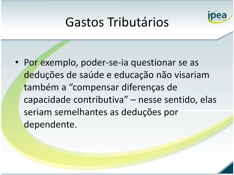 diferenças de capacidade contributiva nesse