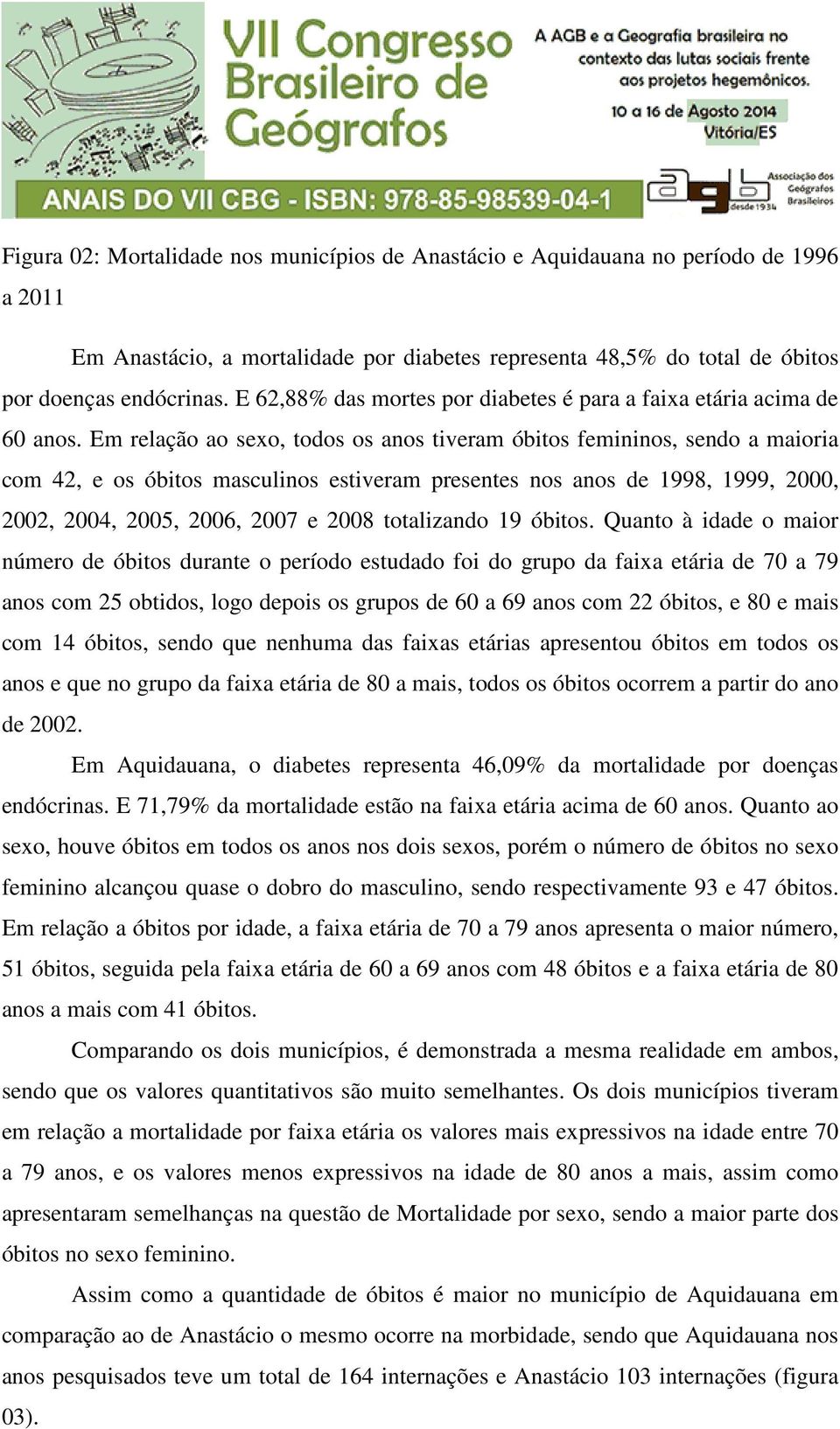 Em relação ao sexo, todos os anos tiveram óbitos femininos, sendo a maioria com 42, e os óbitos masculinos estiveram presentes nos anos de 1998, 1999, 2000, 2002, 2004, 2005, 2006, 2007 e 2008