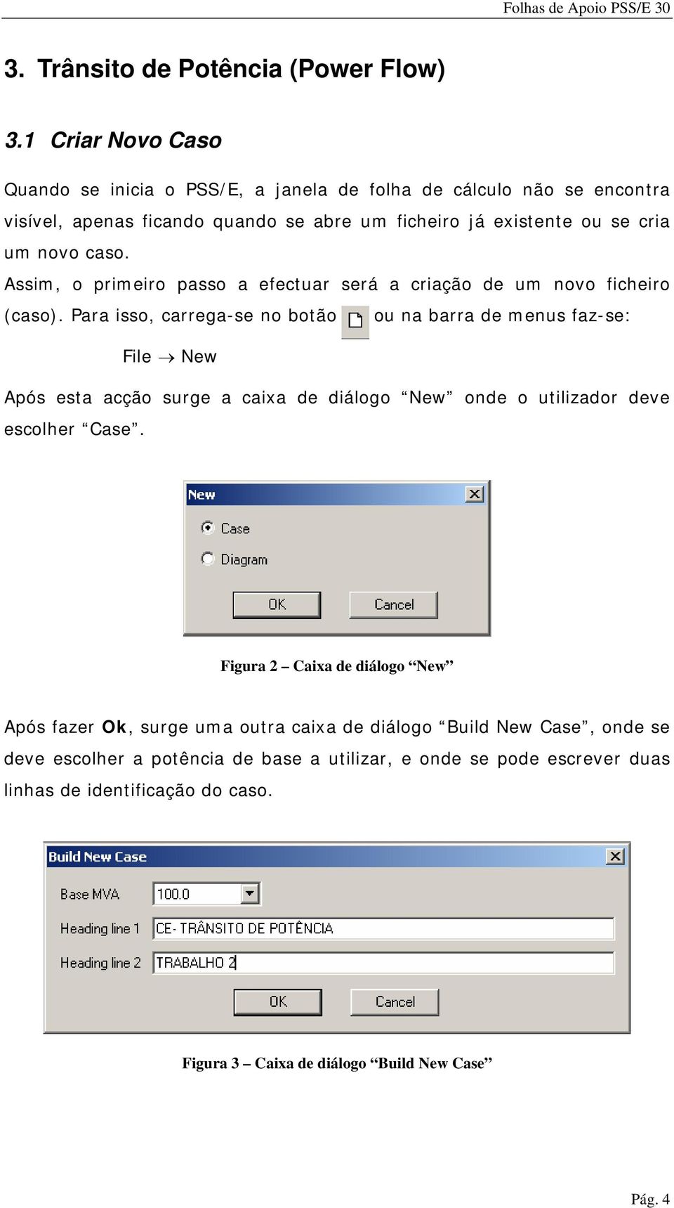 caso. Assim, o primeiro passo a efectuar se rá a criação de um novo ficheiro (caso).