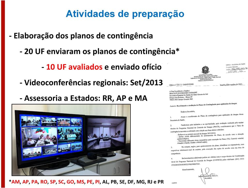 ofício - Videoconferências regionais: Set/2013 - Assessoria a Estados: