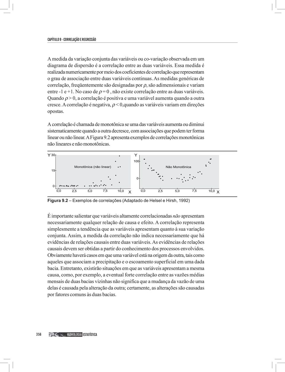 No caso d =, ão xst corrlação tr as duas varávs. Quado >, a corrlação é postva uma varávl aumta quado a outra crsc. A corrlação é gatva, <,quado as varávs varam m drçõs opostas.