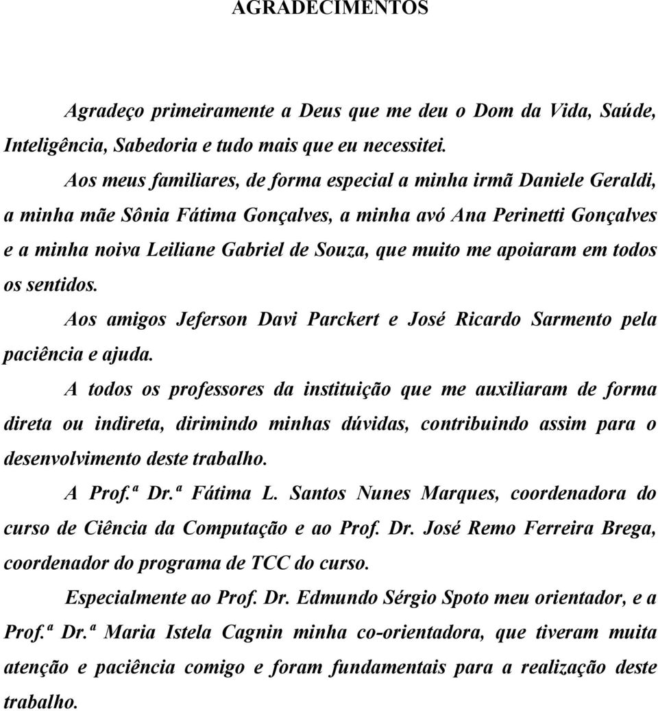 apoiaram em todos os sentidos. Aos amigos Jeferson Davi Parckert e José Ricardo Sarmento pela paciência e ajuda.