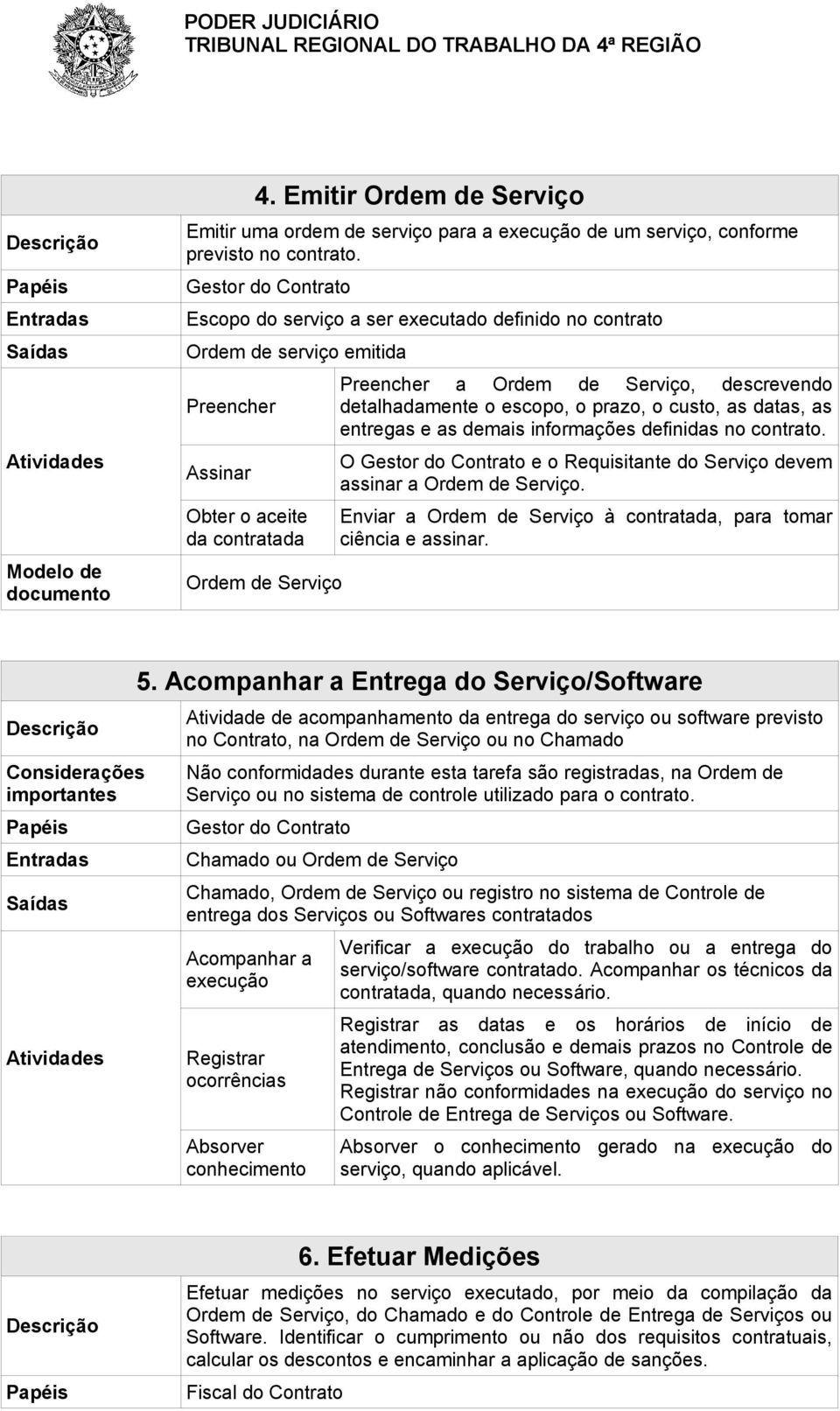 descrevendo detalhadamente o escopo, o prazo, o custo, as datas, as entregas e as demais informações definidas no contrato.