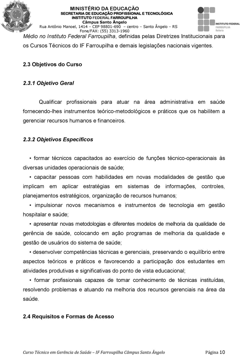 Objetivos do Curso 2.3.