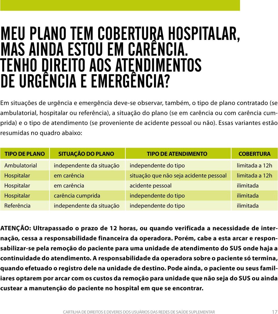 o tipo de atendimento (se proveniente de acidente pessoal ou não).