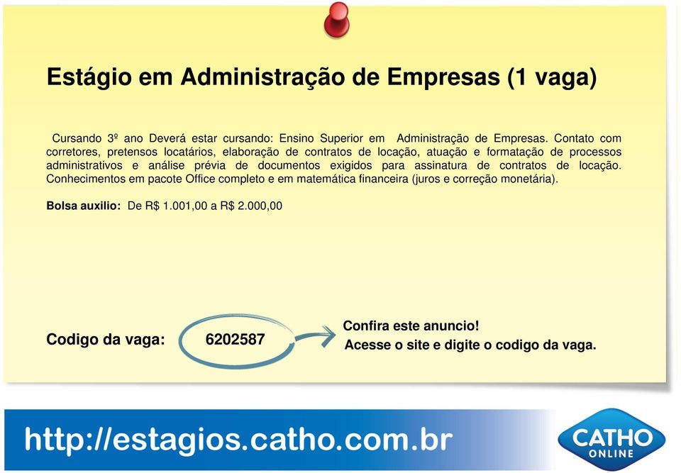 Contato com corretores, pretensos locatários, elaboração de contratos de locação, atuação e formatação de processos