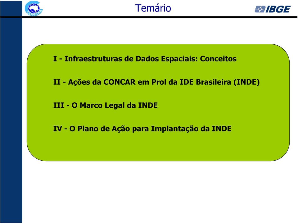 Prol da IDE Brasilira (INDE) III - O Marco