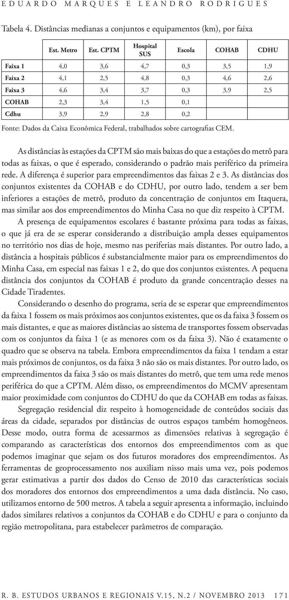 Econômica Federal, trabalhados sobre cartografias CEM.