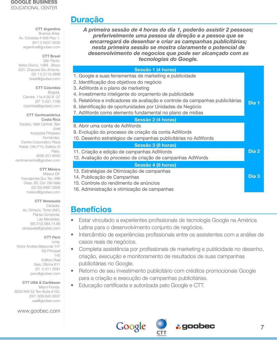 Google e suas ferramentas de marketing e publicidade 2. Identificação dos objetivos do negócio 3. AdWords e o plano de marketing 4. Investimento inteligente do orçamento de publicidade 5.