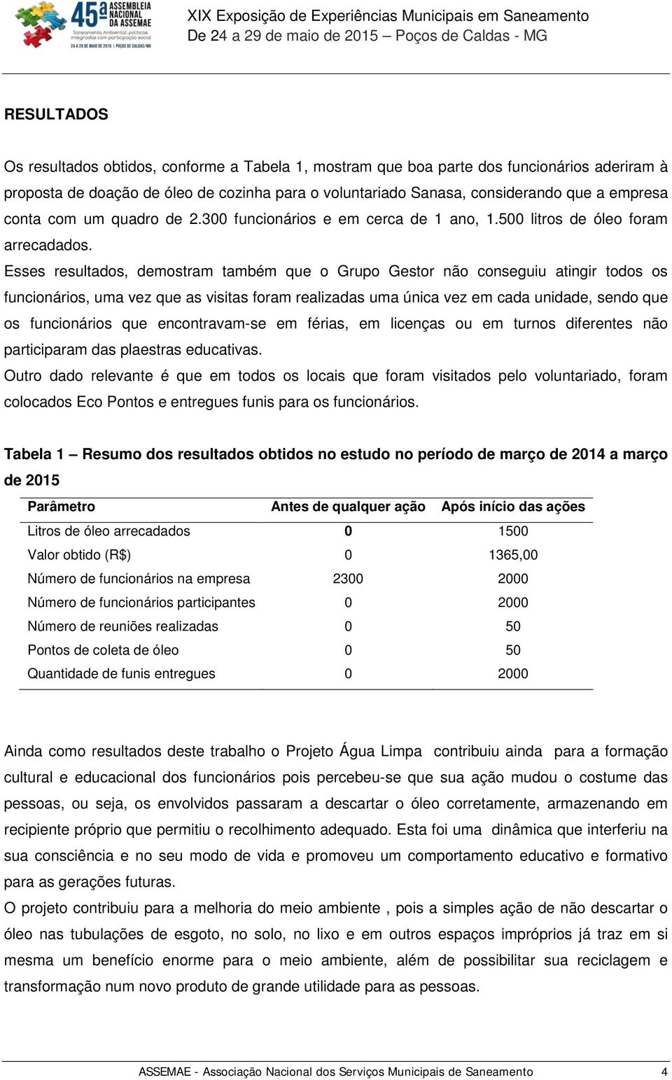 Esses resultados, demostram também que o Grupo Gestor não conseguiu atingir todos os funcionários, uma vez que as visitas foram realizadas uma única vez em cada unidade, sendo que os funcionários que