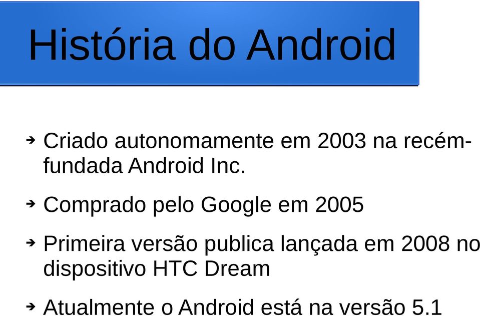 Comprado pelo Google em 2005 Primeira versão publica