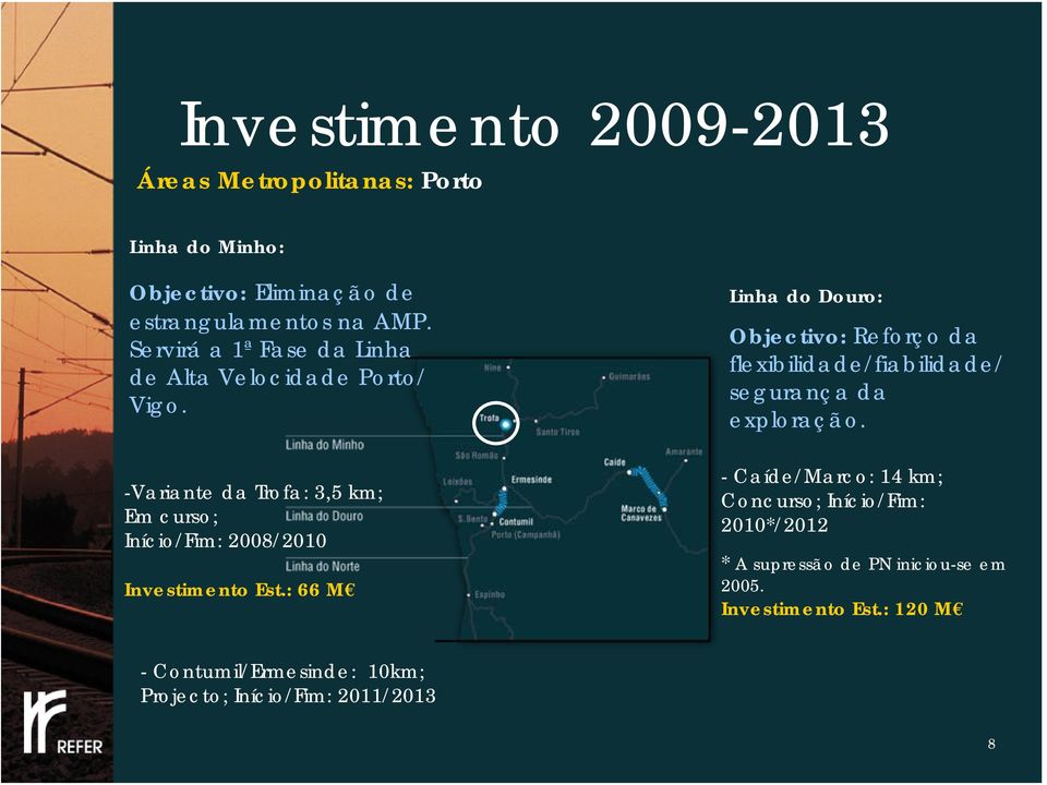 Linha do Douro: Objectivo: Reforço da flexibilidade/fiabilidade/ segurança da exploração.