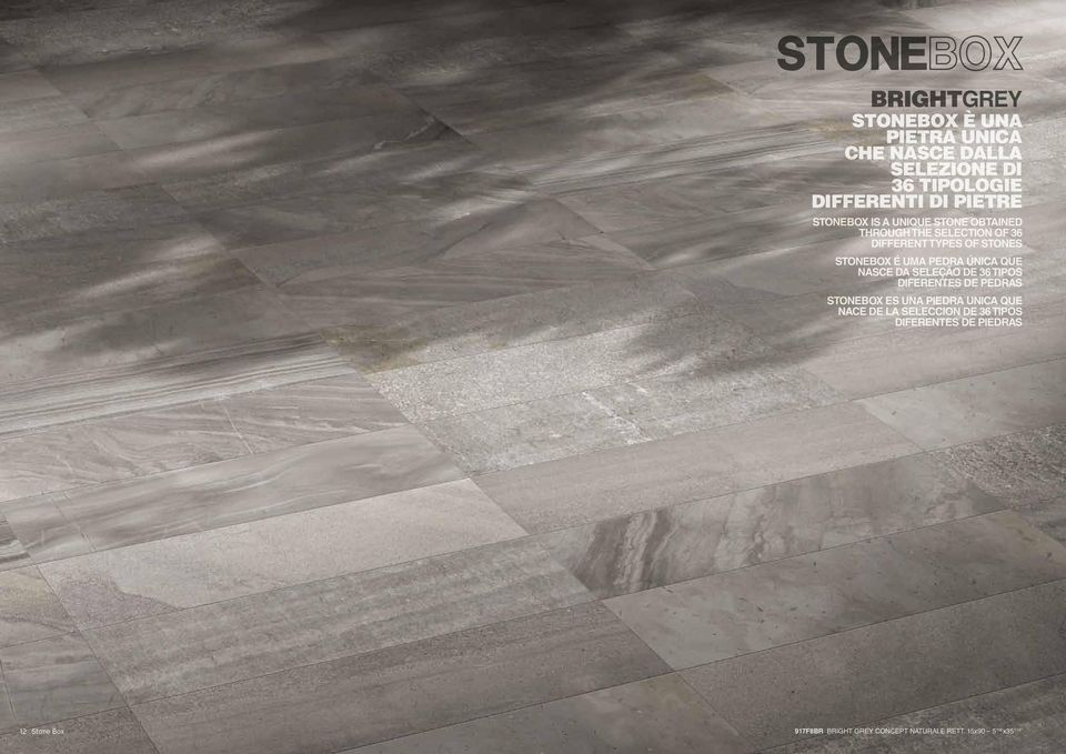 pedra única que nasce da seleção de 36 tipos diferentes de pedras Stonebox es una piedra Unica que nace de la