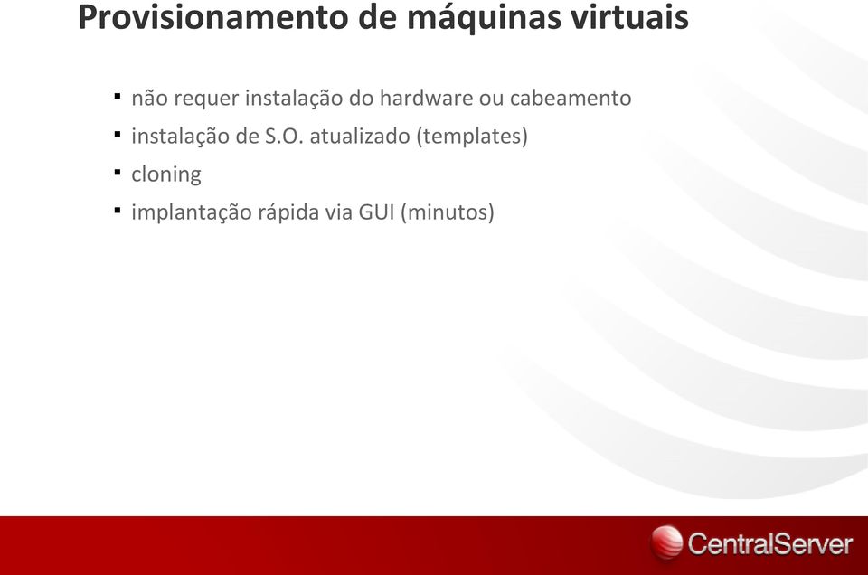 cabeamento instalação de S.O.